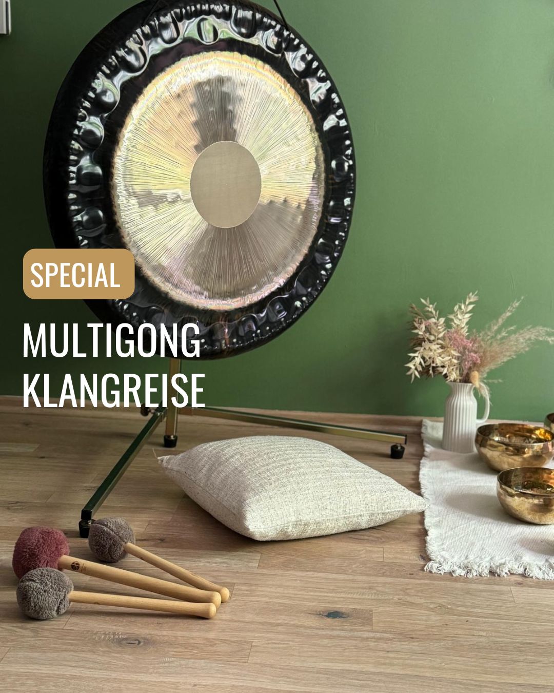 Multigong Klangreise mit Lisa hansen im bodhi Studio