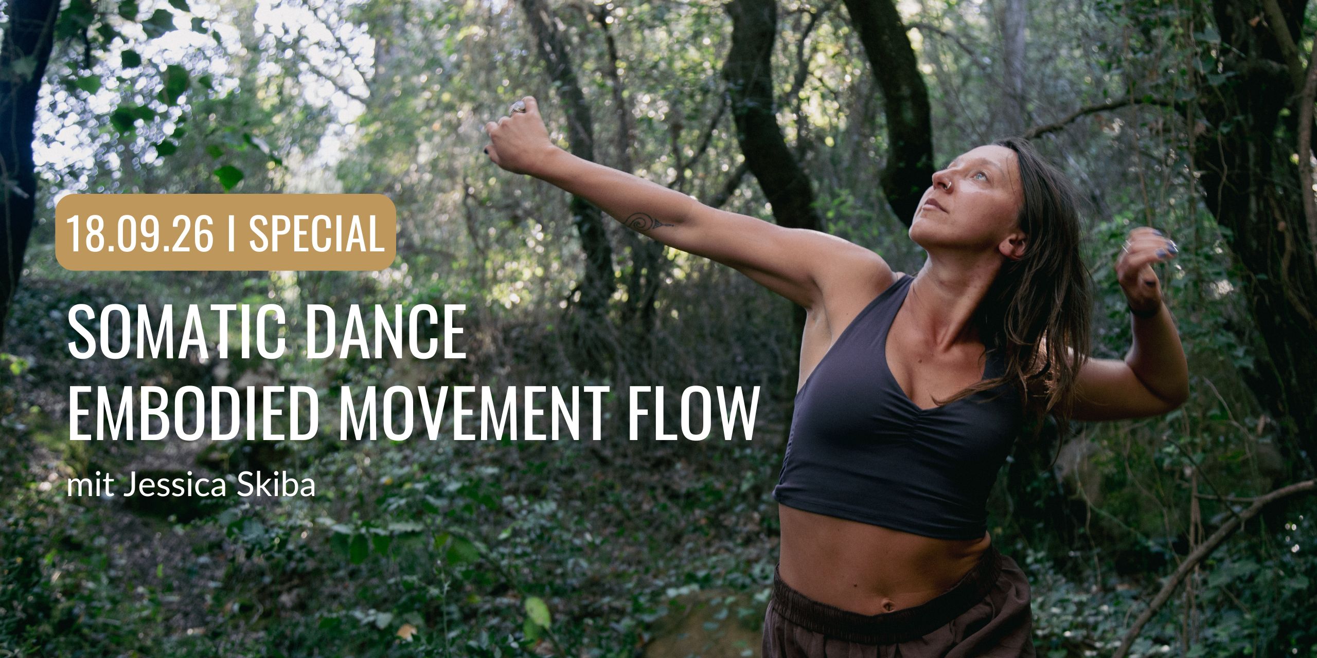 Somatic Dance September 26 Banner Somatic Dance im bodhi Studio mit Jessica Skiba